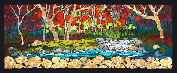 11x29 Giclee - Rainbow Falls
