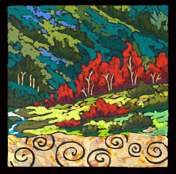 10x10 Giclee - Hillside Reds picture