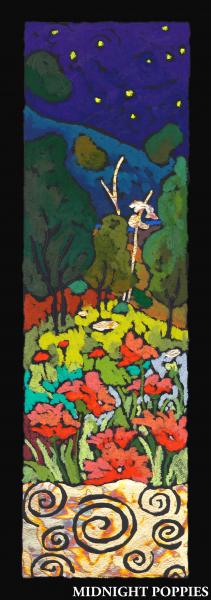 5x17 Giclee - Midnight Poppies picture