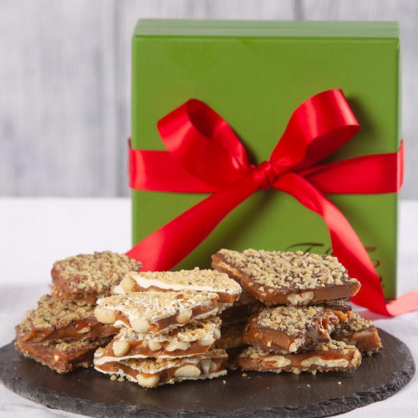 16oz Assorted Toffee in a Holiday Gift Box