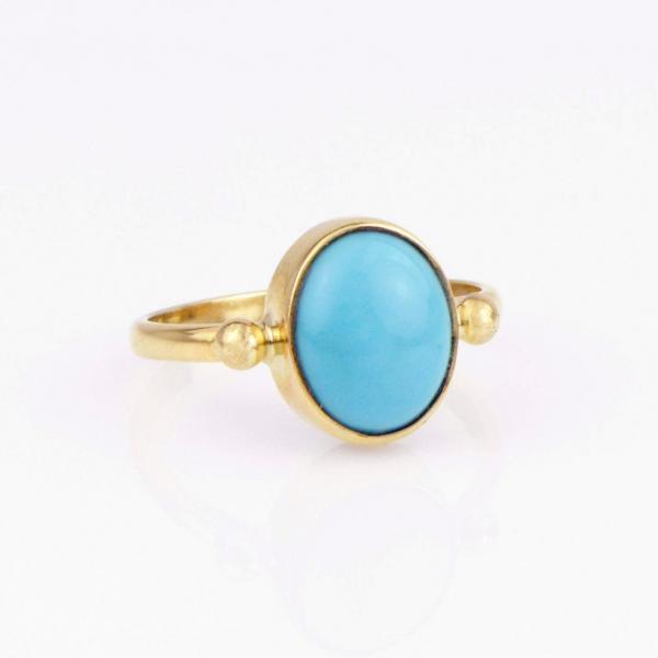 Sleeping Beauty Turquoise Ring 14K Gold