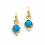 Sleeping Beauty Turquoise 14K Gold Earrings