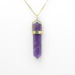 Mystical Amethyst Crystal With Emerald In 4K