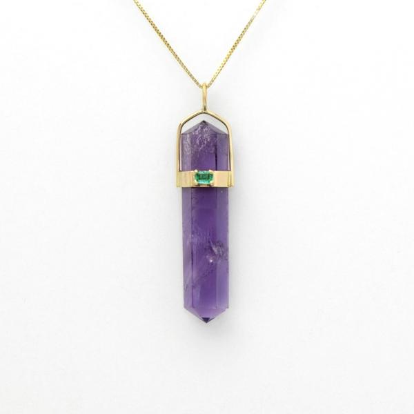 Mystical Amethyst Crystal With Emerald In 4K