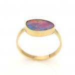 Incredible Australian Opal Ring Full of Rainbow Colors 14k