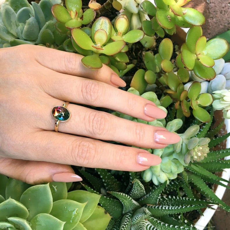 Amazing 5 Color Tourmaline Set in 14k Yellow picture