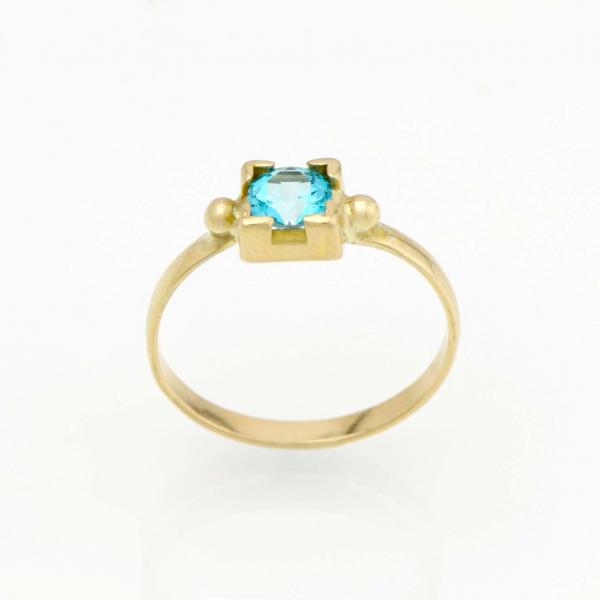 Paraiba Topaz Ring in 14K Yellow Gold picture