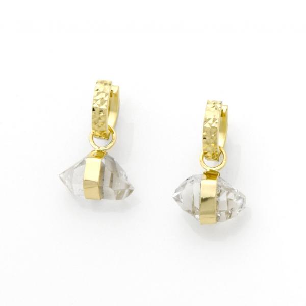 Herkimer Diamonds In 14k Gold
