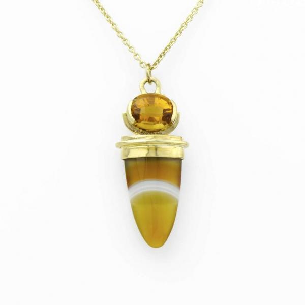 Scrumptious Agate And Citrine Handmade & 14K picture