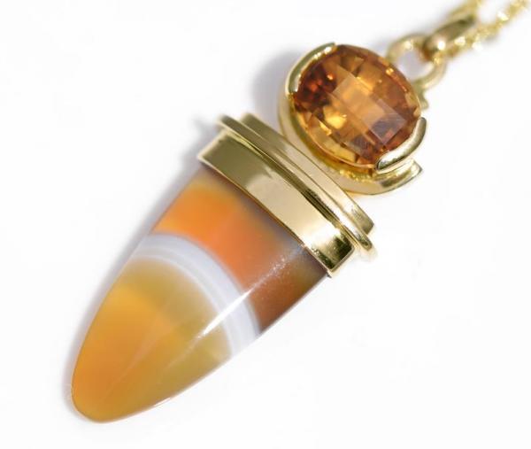 Scrumptious Agate And Citrine Handmade & 14K