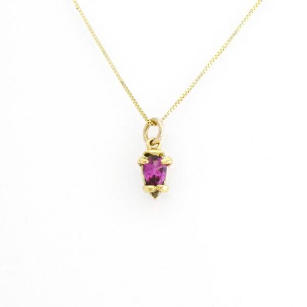 Pink Tourmaline in 14K Gold Pear Cut picture