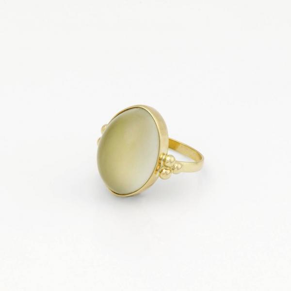 White Moonstone set in 14K Gold picture