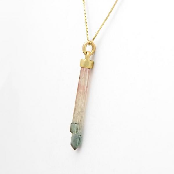 Bi-Color Tourmaline & Baby Meditation Crystal picture