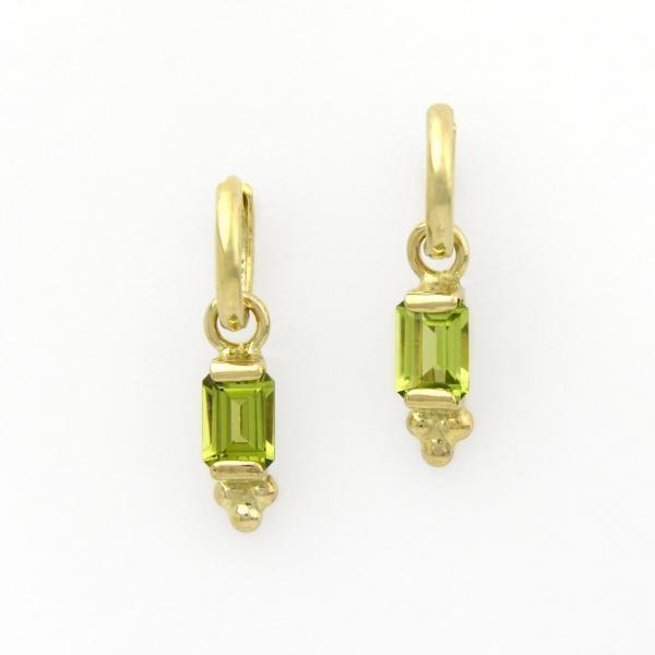 Peridot Hoop Earrings in 14K Yellow Gold picture