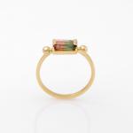 Stunning Bi-Color Tourmaline In 14K Yellow Gold