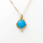 Sleeping Beauty Turquoise Necklace in 14K