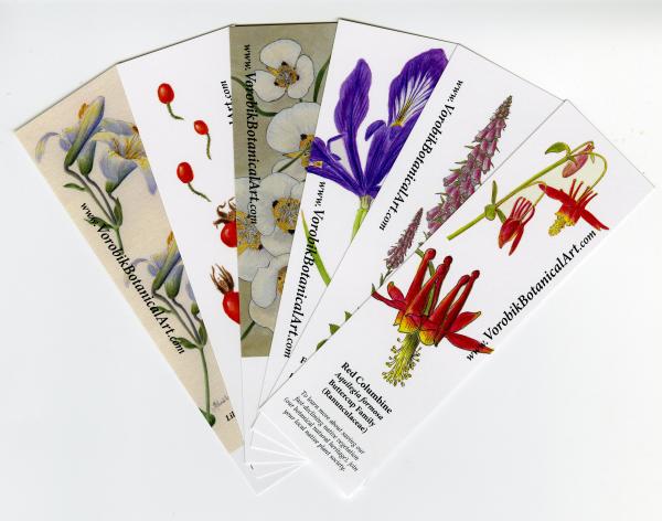 Bookmark set: Wildflowers 1