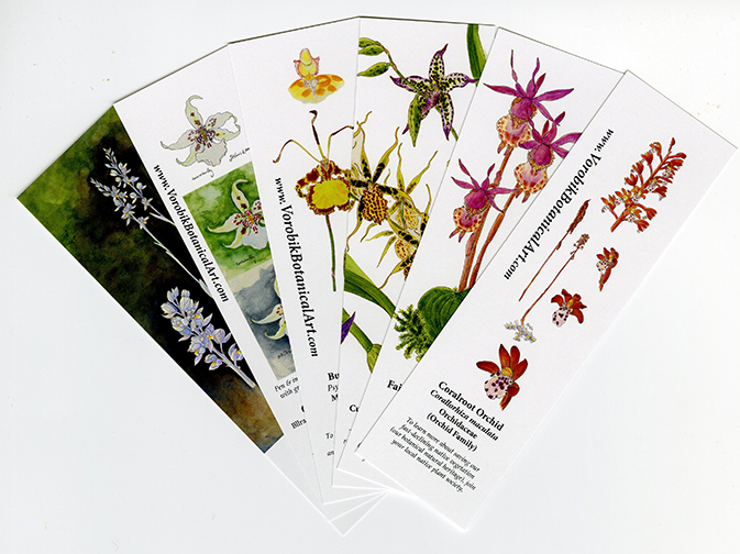 Bookmark set: Orchids