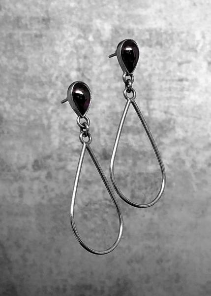 Pyrope Garnet post earrings