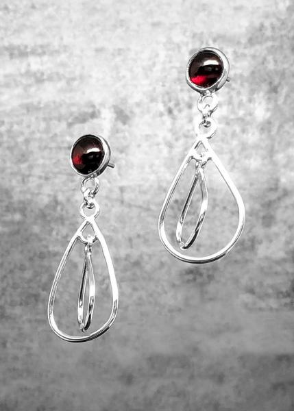 Pyrope Garnet post earrings