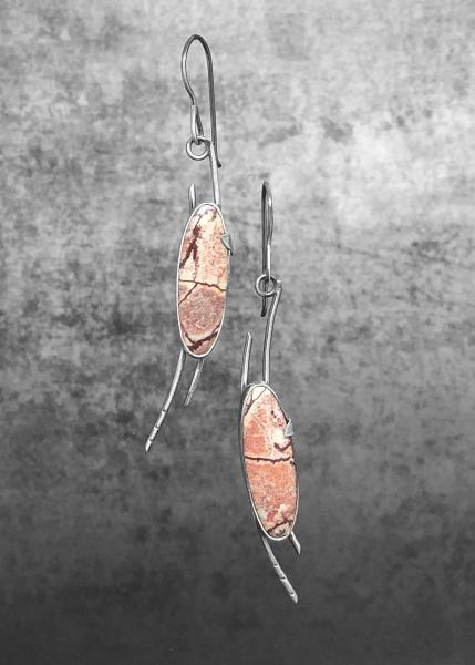 Sonoran dendritic rhyolite earrings picture