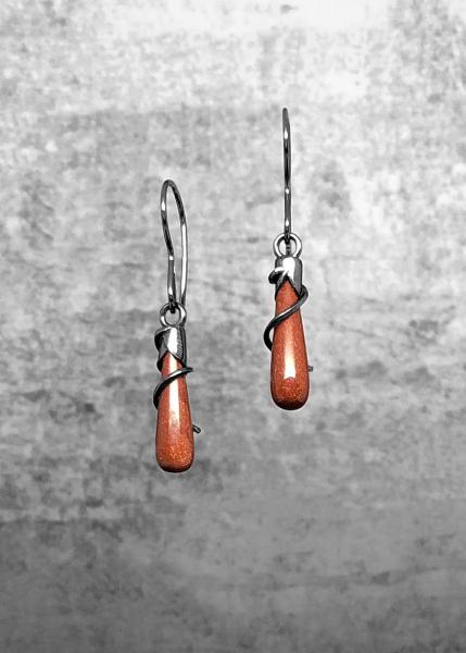 Goldstone (glass) earrings picture