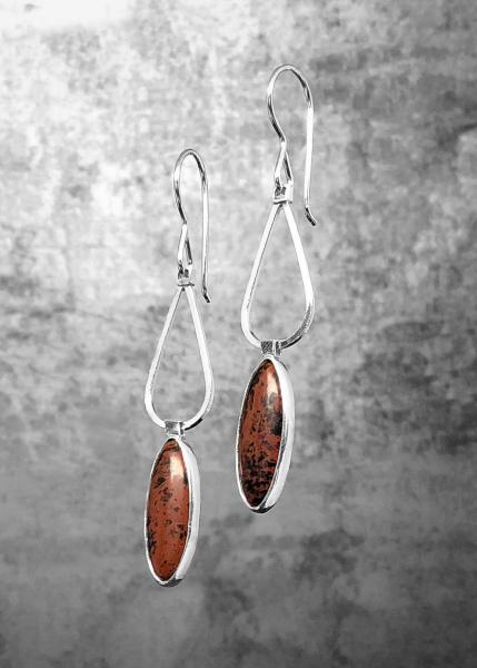 Mahogany obsidian earrings