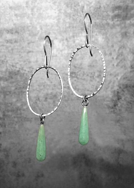 Green quartz earrings