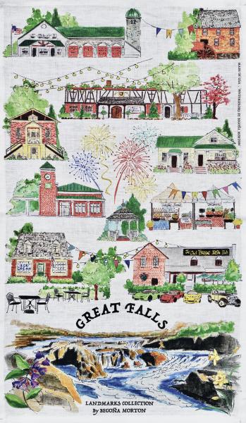 Great Falls Landmarks Collection Tea Towel picture