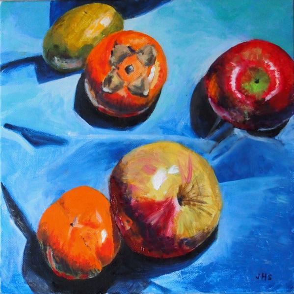 Persimmons, Apples & Kiwi picture