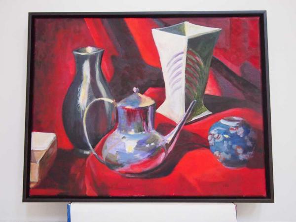 Forties Vases & Teapot on Red picture