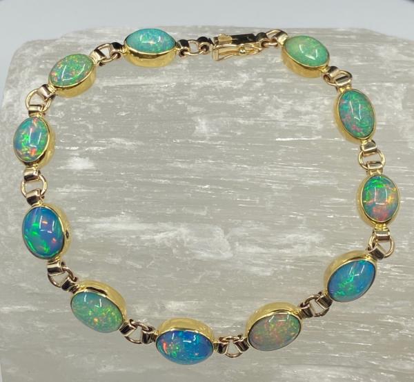 Ethiopian Opal Gold Bracelet
