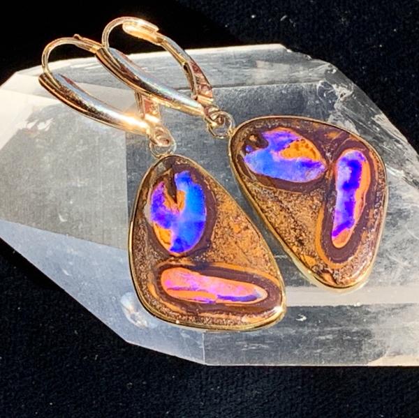 Australian Boulder Opal Earrings picture