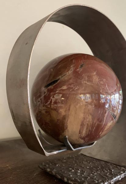 Petrified Wood Sphere on Stand picture