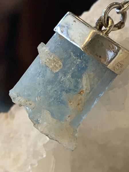 Lapis & Aquamarine Crystal Pendant picture