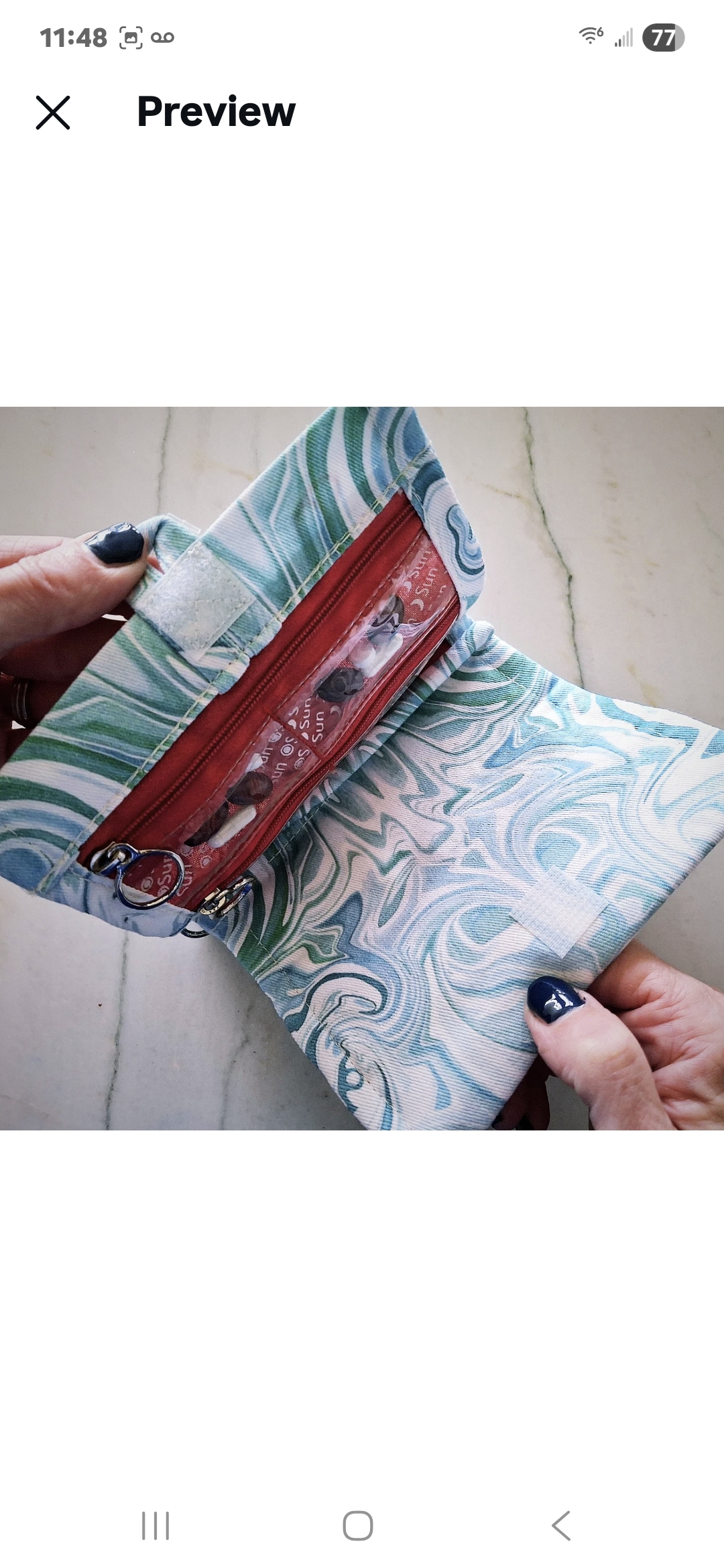 Pillfold VELCRO XL  Oversized Stylish Swirl Weekly Pill Organizer picture