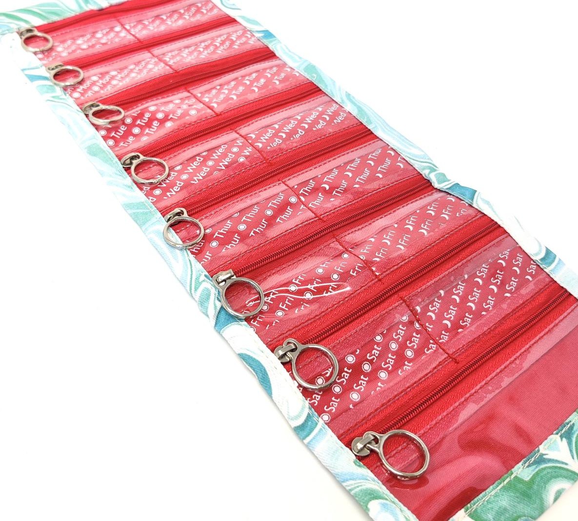 Pillfold VELCRO XL  Oversized Stylish Swirl Weekly Pill Organizer picture