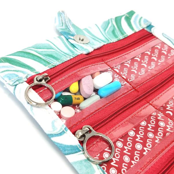 Pillfold XL  Oversized Stylish Swirl Weekly Pill Organizer picture