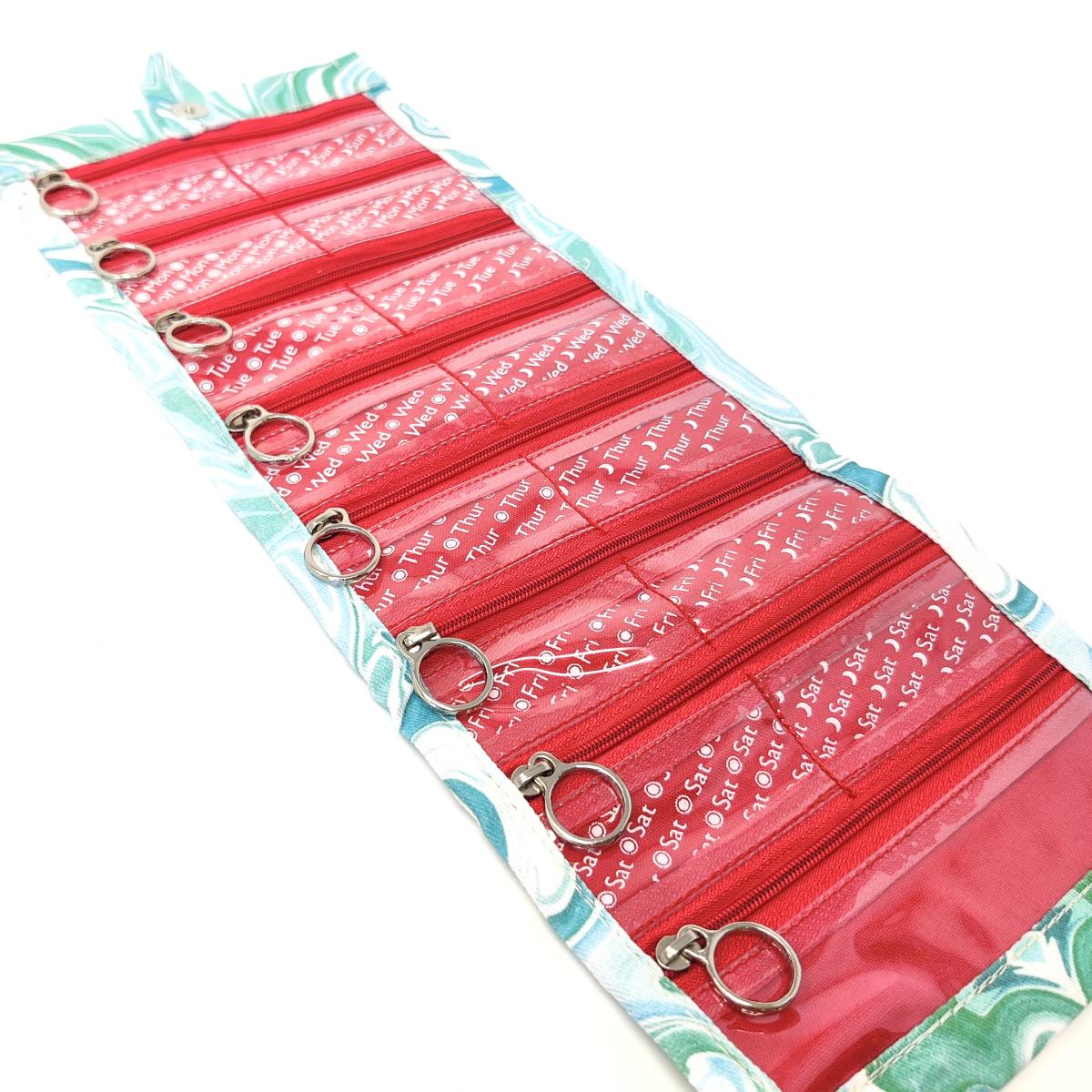 Pillfold XL  Oversized Stylish Swirl Weekly Pill Organizer picture