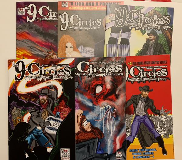 The 9 Circles Set (regular and variant covers) signed