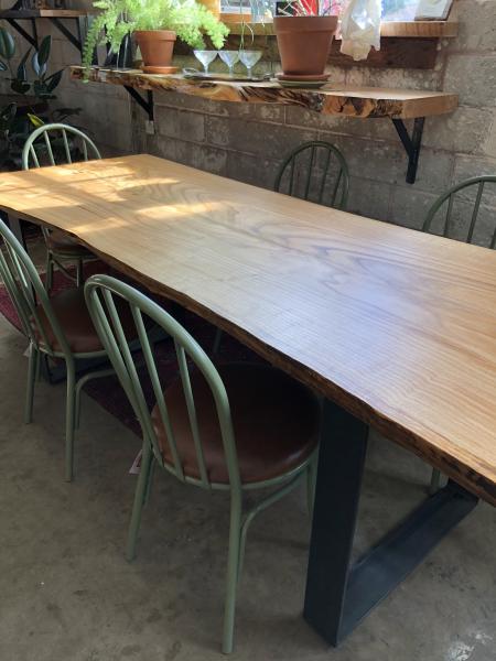 Live edge dining table picture