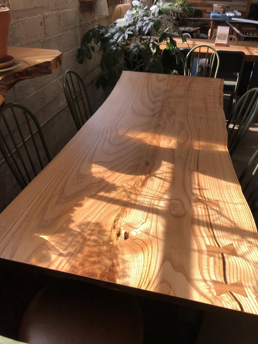 Live edge dining table picture
