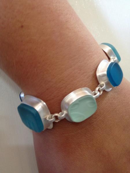 Six Square Bracelet in Ocean Colors picture