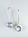 Raindrop Earrings in Silver and Pale Blue
