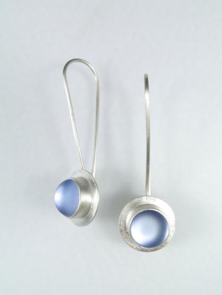 Raindrop Earrings in Silver and Pale Blue