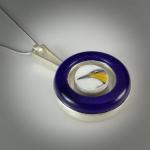 Meadowlark in a Deep Blue Sky Necklace