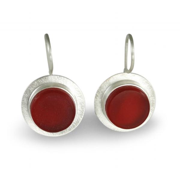 Classica Earrings in Silver and Red picture