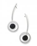 Orphist Earrings in Silver and Black