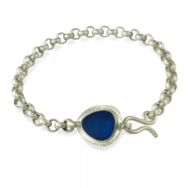 Small Classic Bracelet in Silver with Vintage Glass