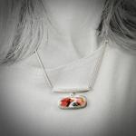 Cardinal and Dogwood Flowers Horizon Necklace